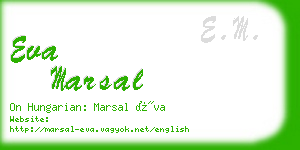 eva marsal business card